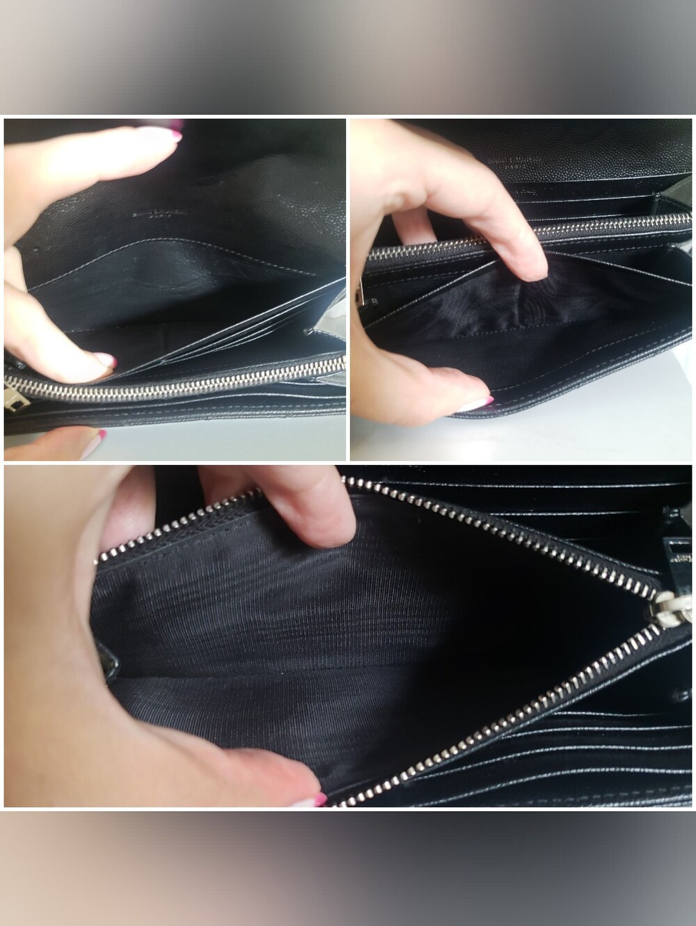 Authentic Pre-owned Yves Saint Laurent Grain De Poudre Envelope Wallet - Picture 8 of 15